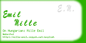 emil mille business card